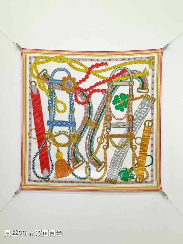 Hermes Double-Sided Silk Scarf-281