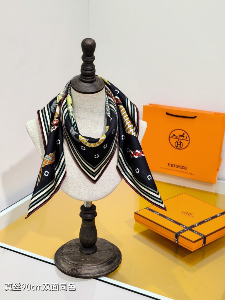 Hermes Double-Sided Silk Scarf-280