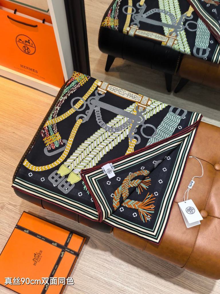 Hermes Double-Sided Silk Scarf-279