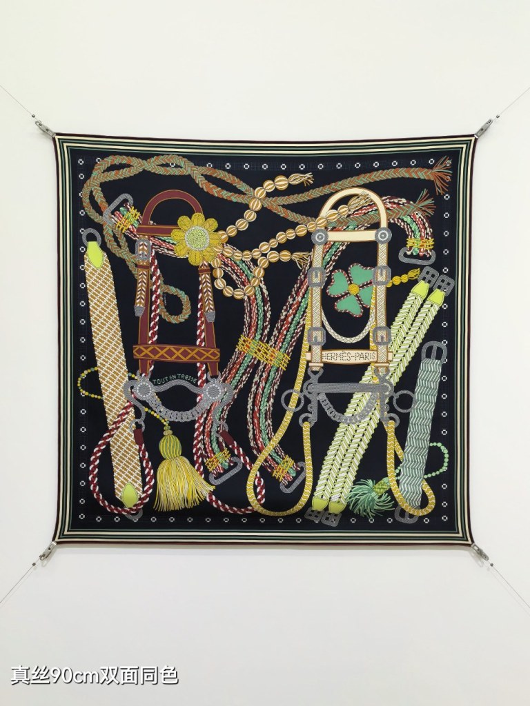 Hermes Double-Sided Silk Scarf-278