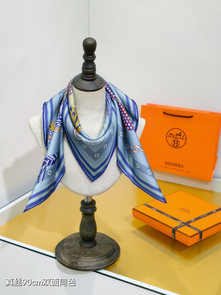Hermes Double-Sided Silk Scarf-277