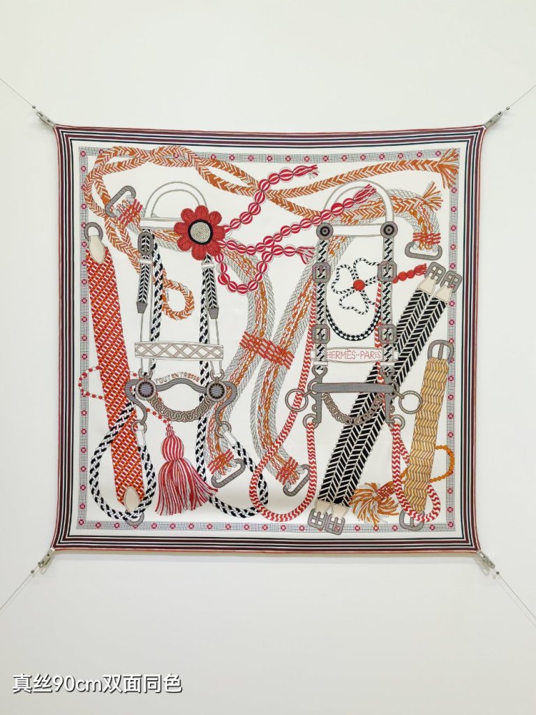 Hermes Double-Sided Silk Scarf-272