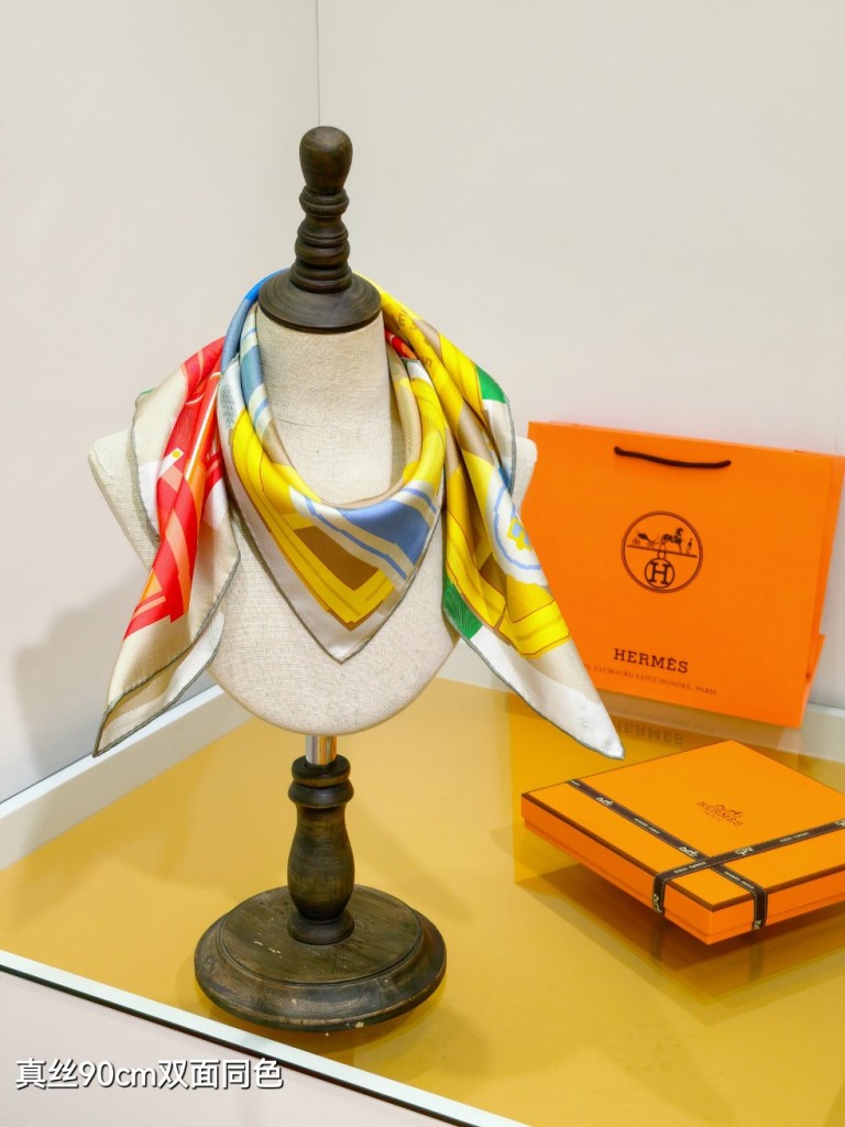 Hermes Double-Sided Silk Scarf-270