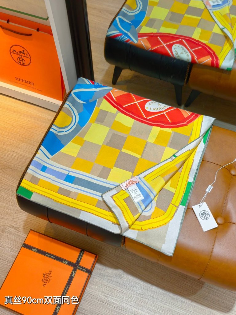 Hermes Double-Sided Silk Scarf-269