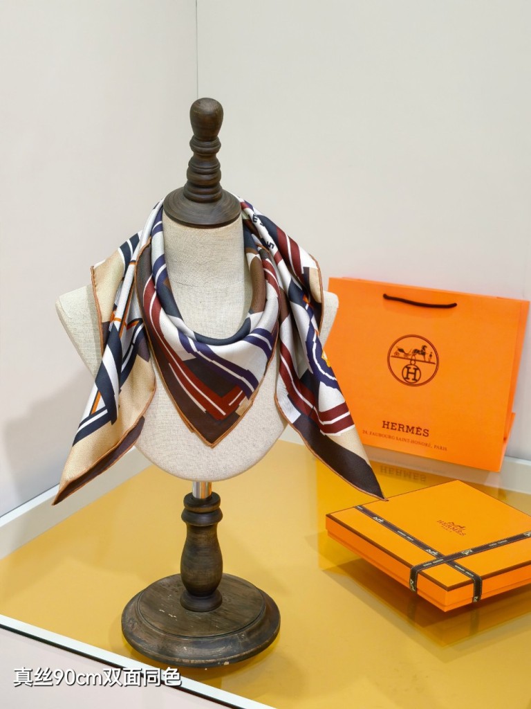 Hermes Double-Sided Silk Scarf-265