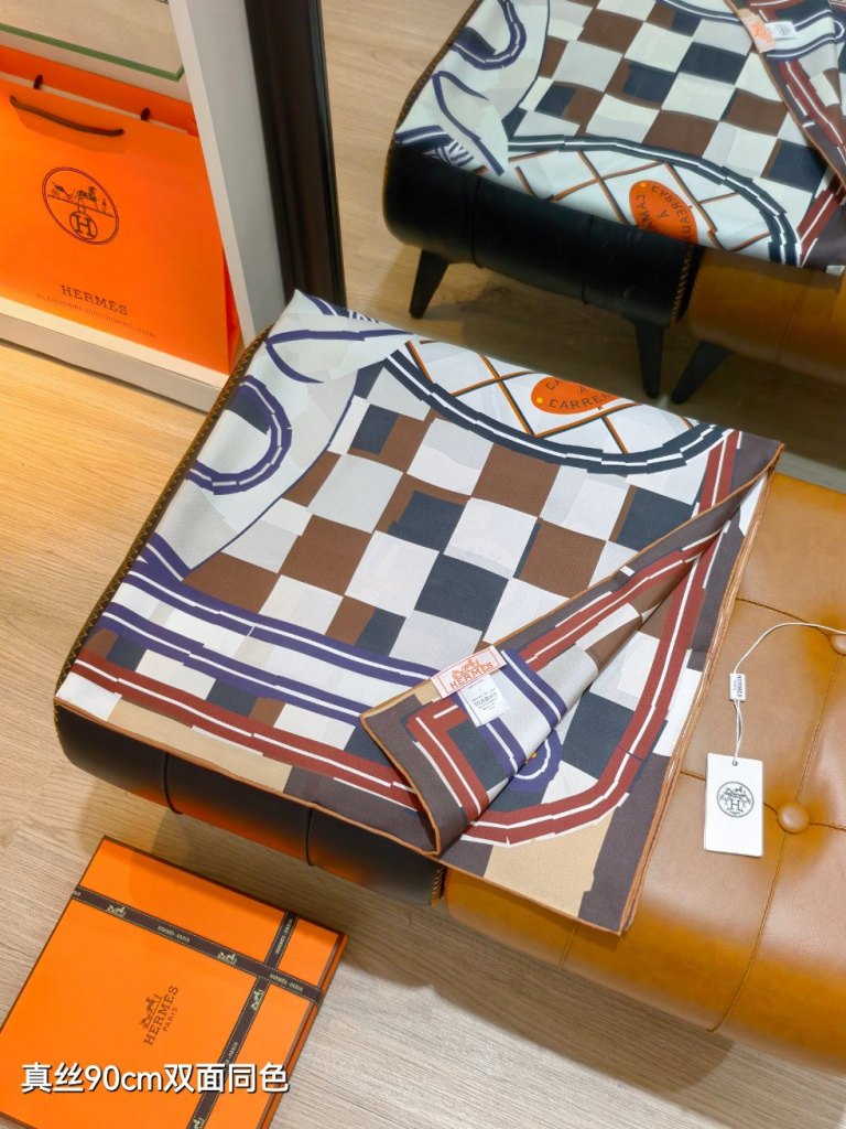 Hermes Double-Sided Silk Scarf-267