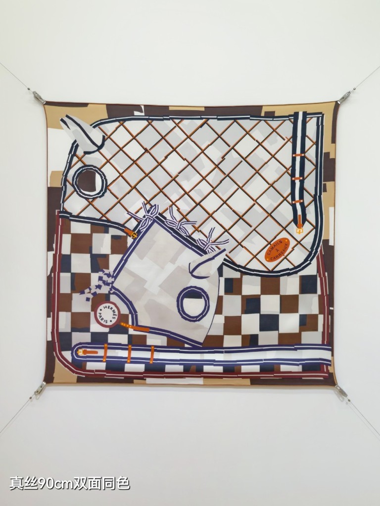 Hermes Double-Sided Silk Scarf-266