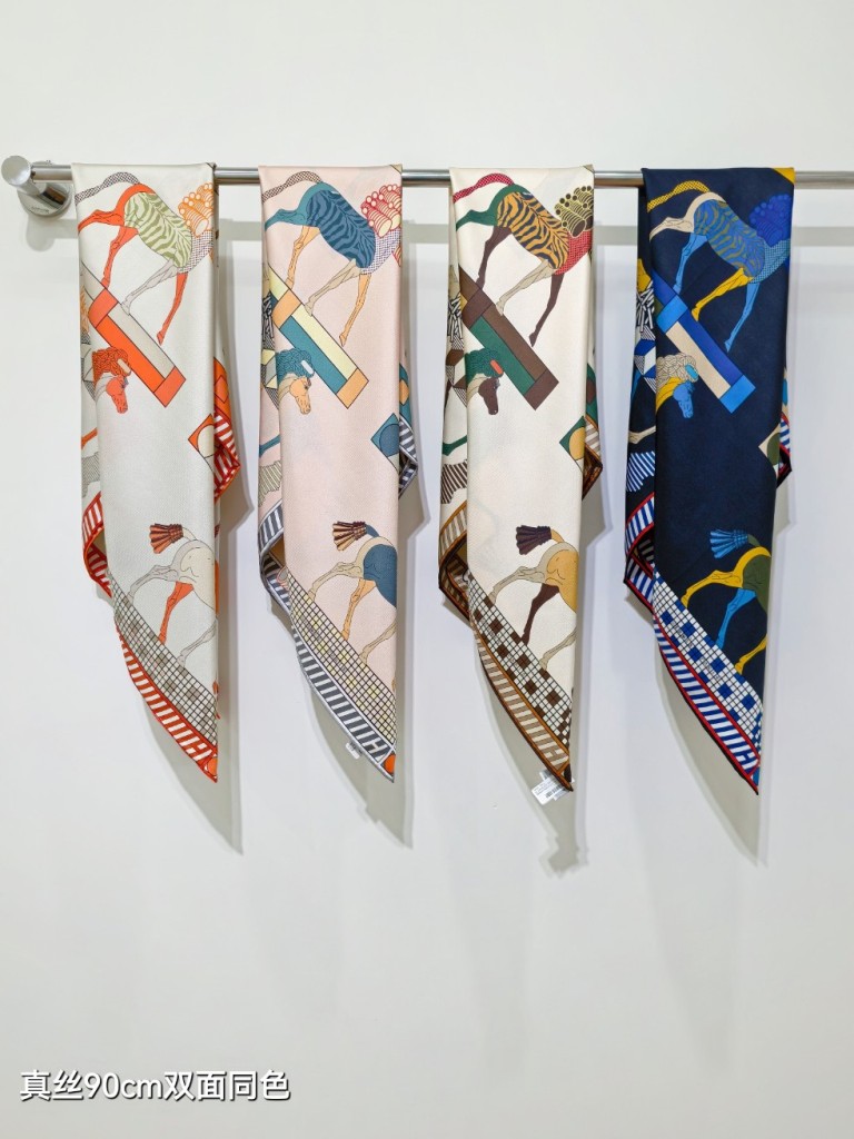 Hermes Double-Sided Silk Scarf-264