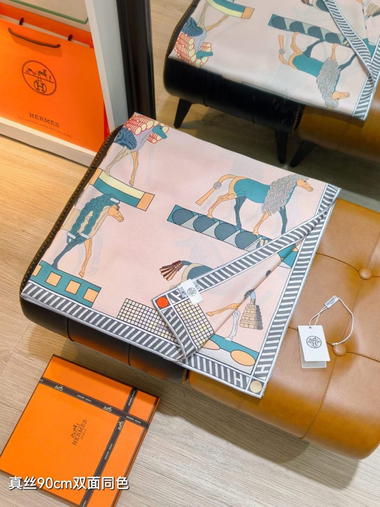 Hermes Double-Sided Silk Scarf-262