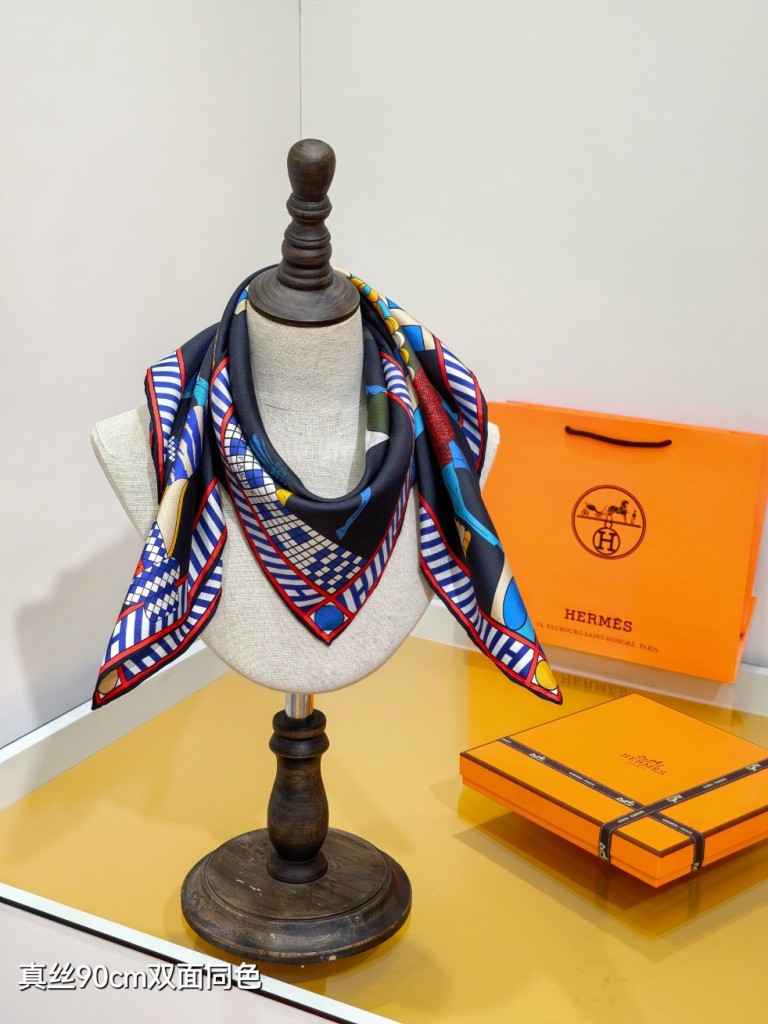 Hermes Double-Sided Silk Scarf-260