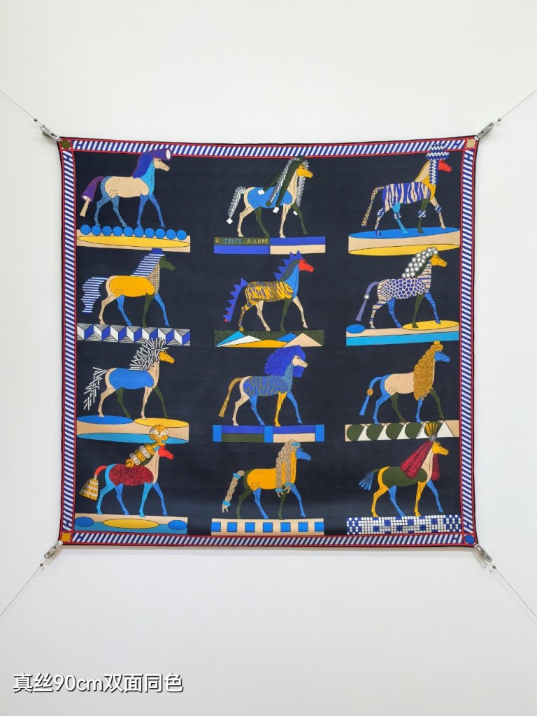 Hermes Double-Sided Silk Scarf-258