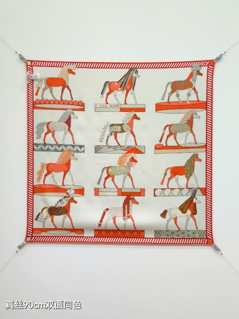 Hermes Double-Sided Silk Scarf-255