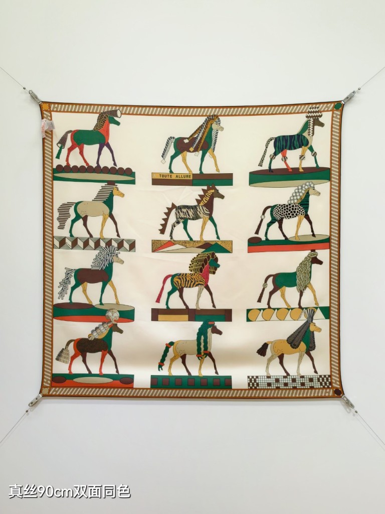 Hermes Double-Sided Silk Scarf-252