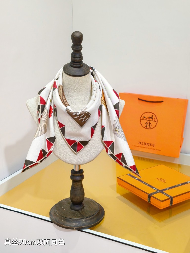 Hermes Double-Sided Silk Scarf-251