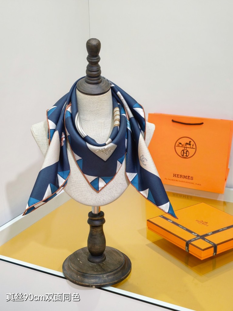 Hermes Double-Sided Silk Scarf-248
