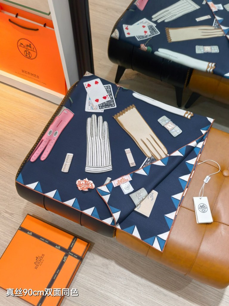 Hermes Double-Sided Silk Scarf-247