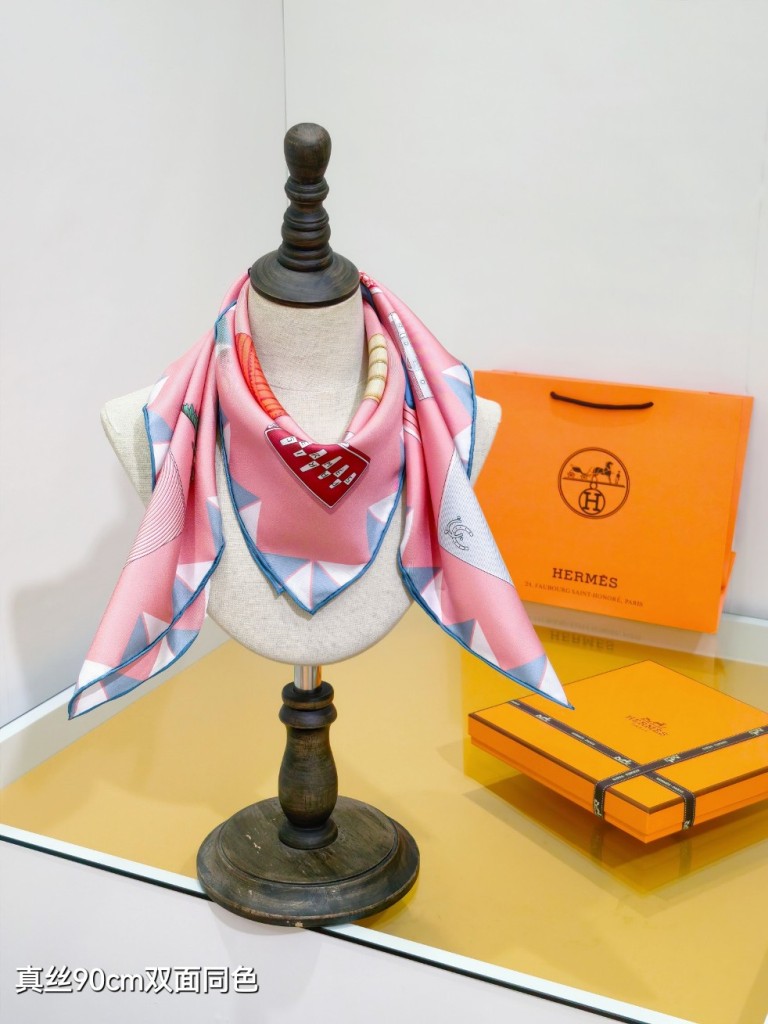 Hermes Double-Sided Silk Scarf-245