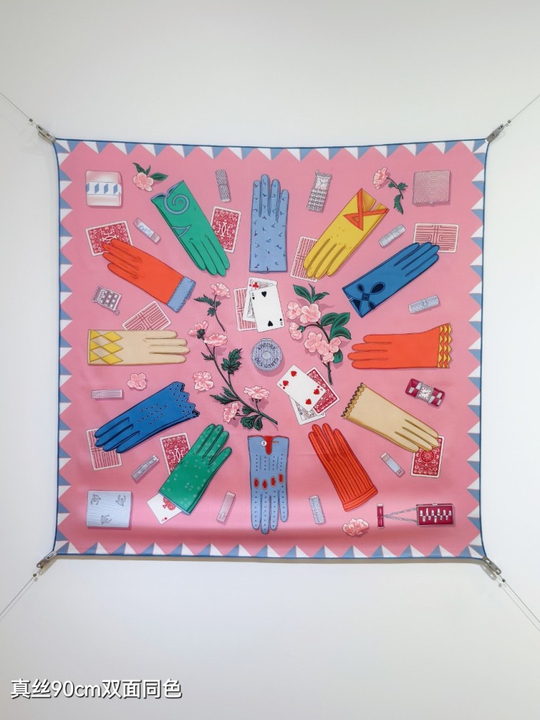 Hermes Double-Sided Silk Scarf-243