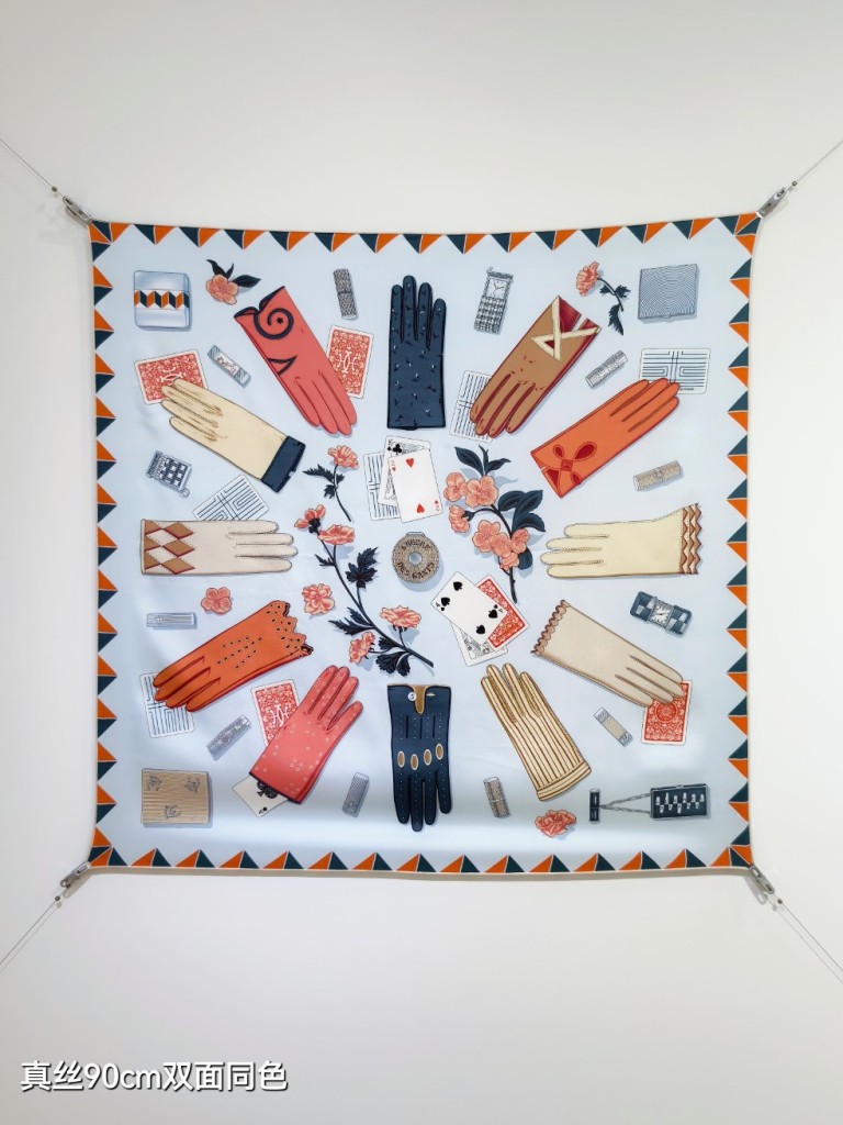 Hermes Double-Sided Silk Scarf-240