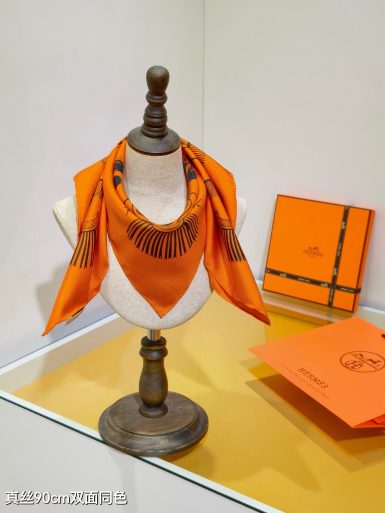 Hermes Double-Sided Silk Scarf-239