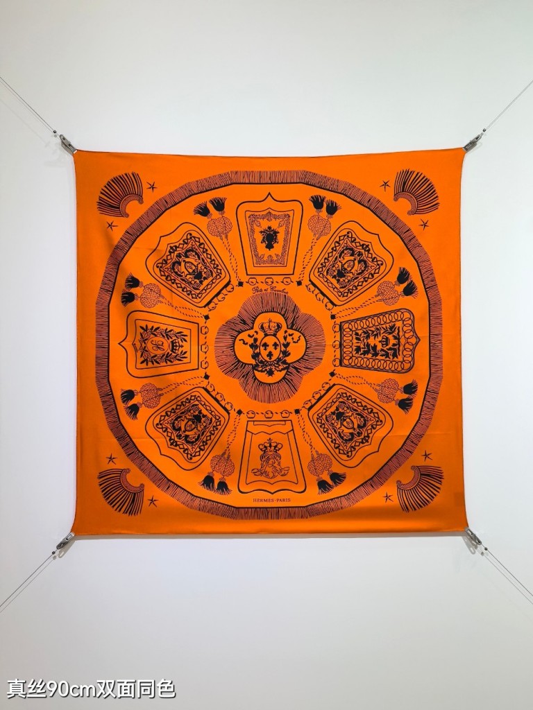 Hermes Double-Sided Silk Scarf-237