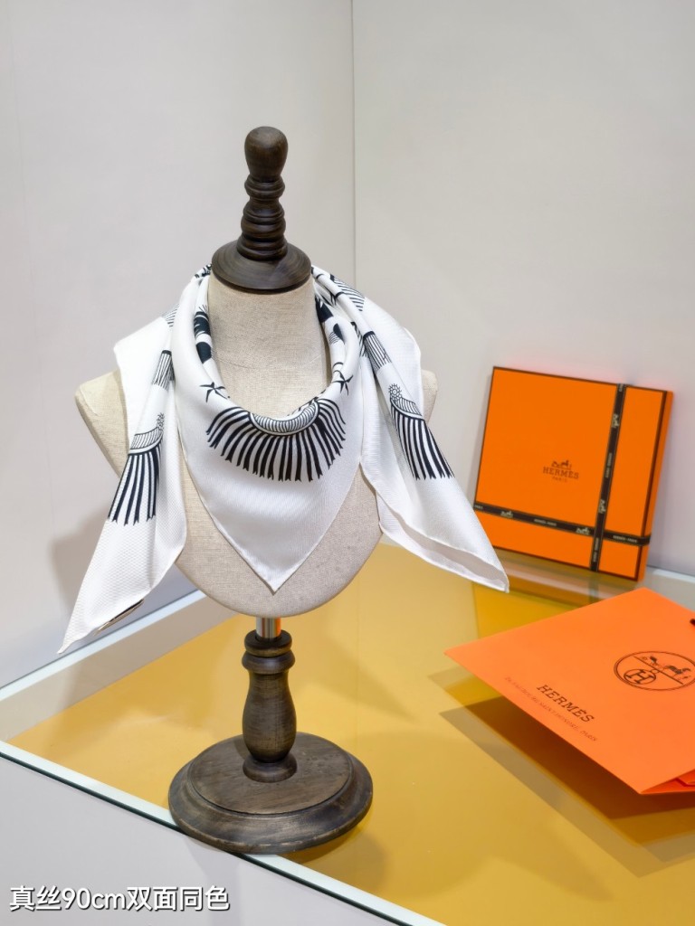 Hermes Double-Sided Silk Scarf-236