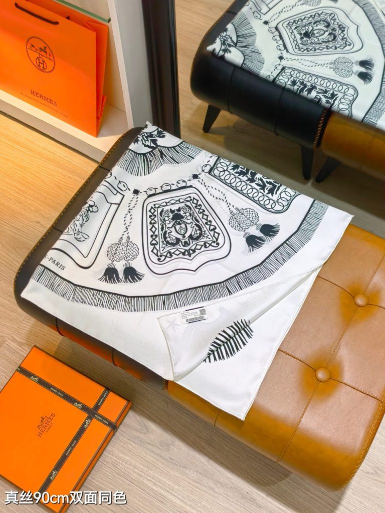Hermes Double-Sided Silk Scarf-235