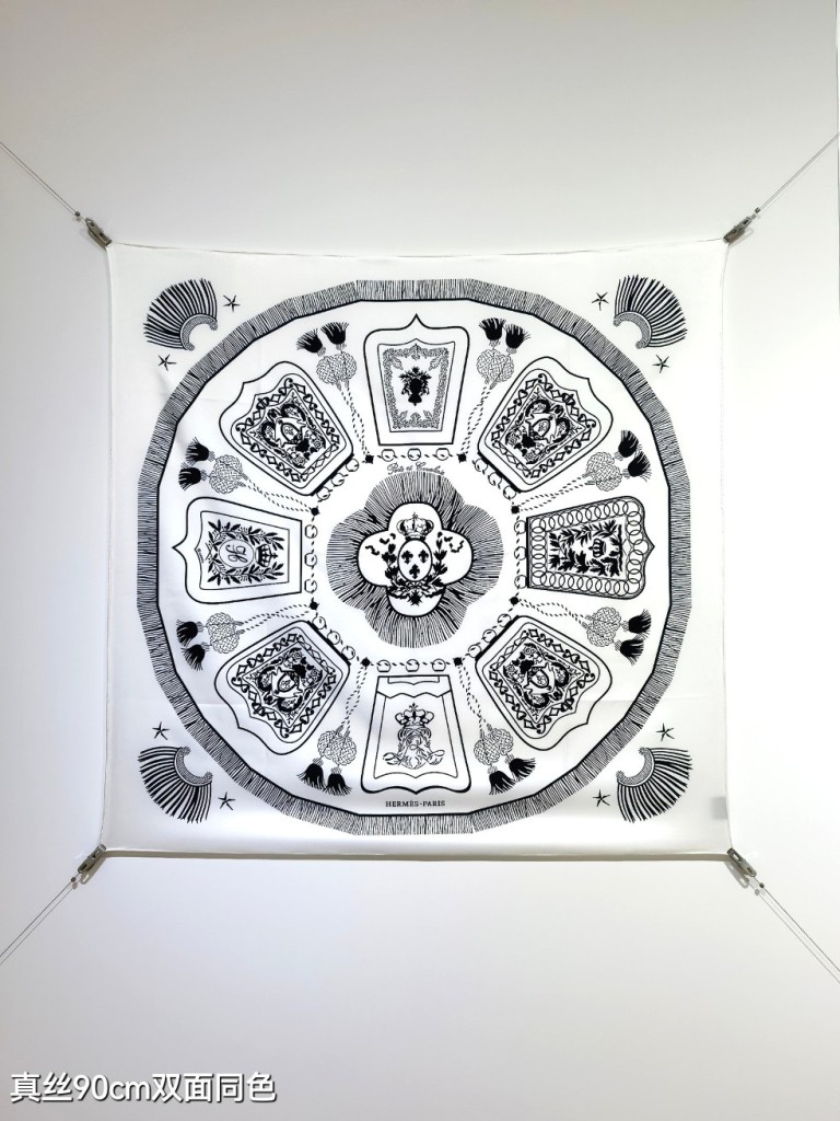 Hermes Double-Sided Silk Scarf-234