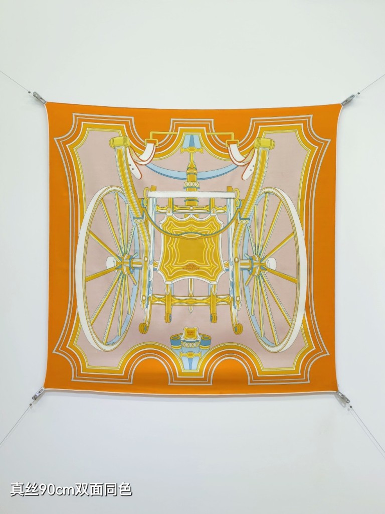 Hermes Double-Sided Silk Scarf-231