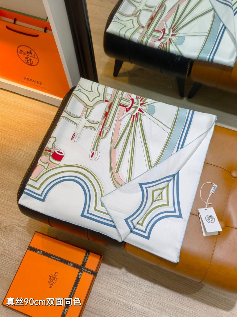 Hermes Double-Sided Silk Scarf-230