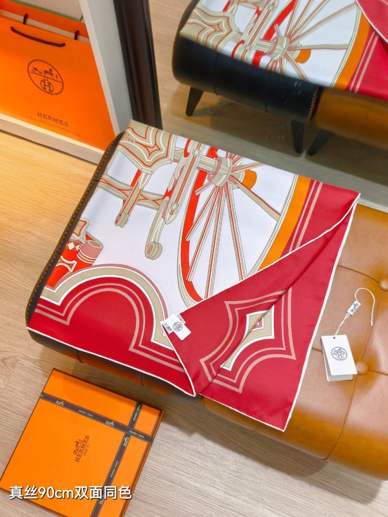 Hermes Double-Sided Silk Scarf-228