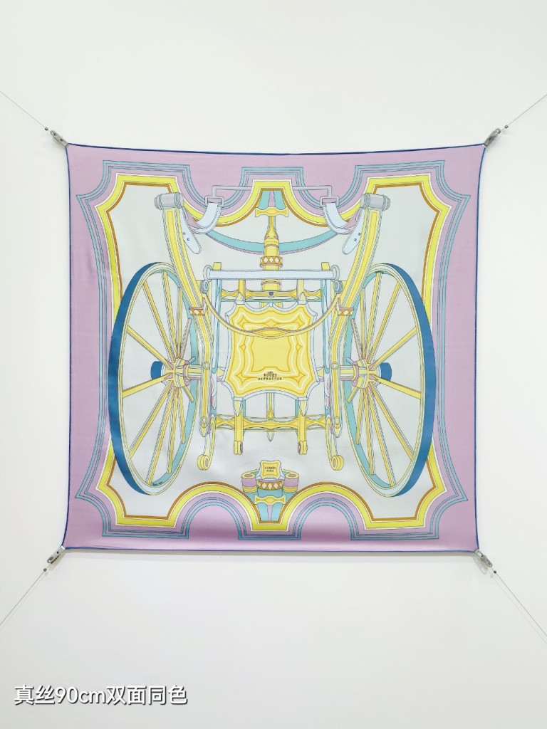 Hermes Double-Sided Silk Scarf-224