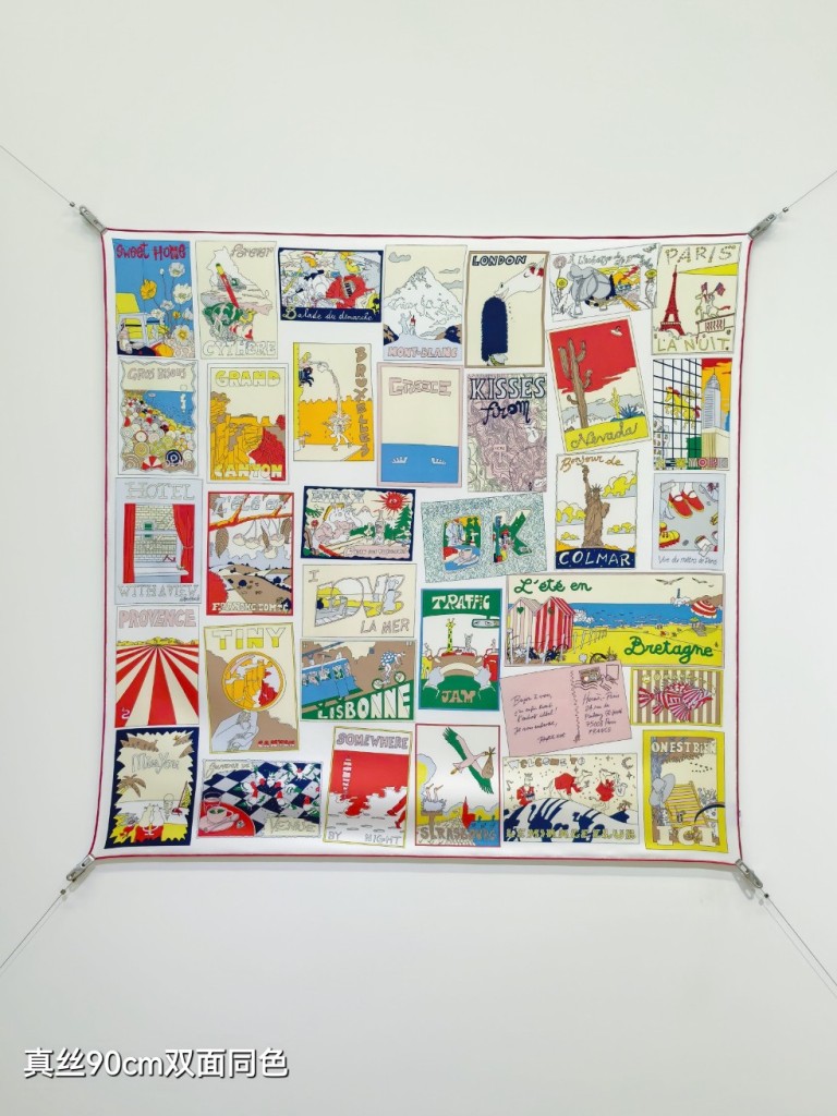 Hermes Double-Sided Silk Scarf-222