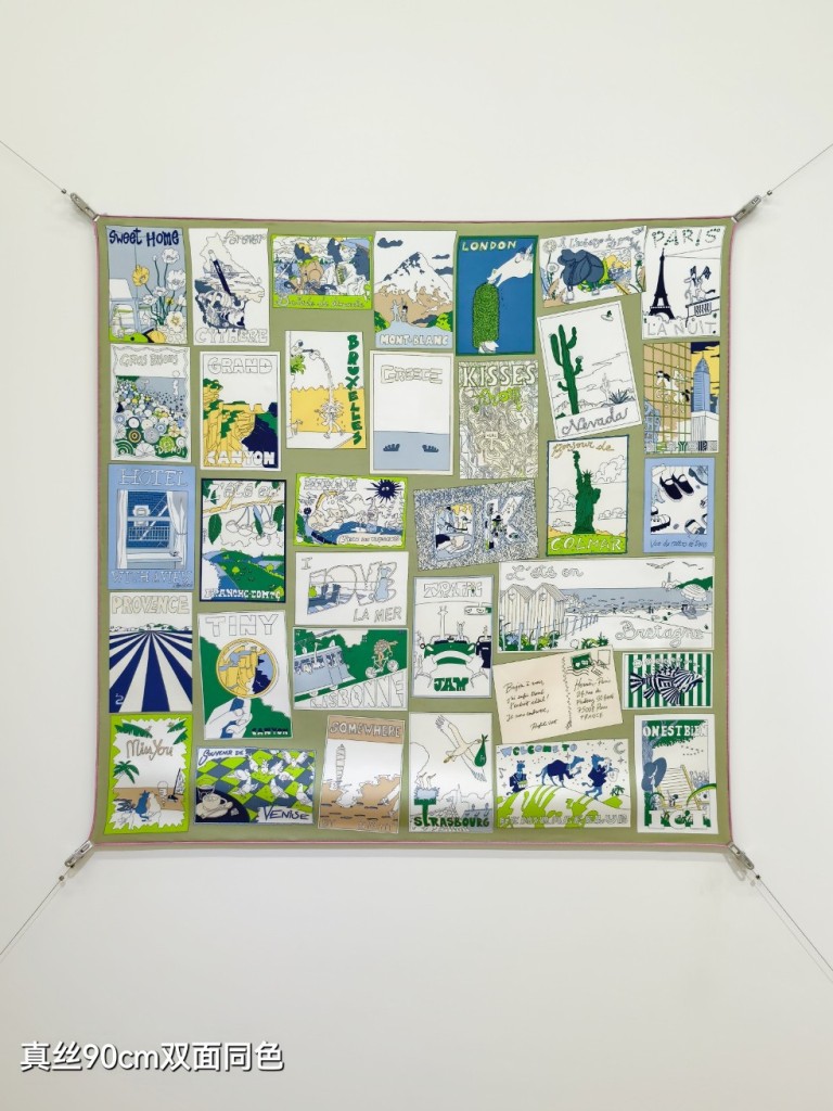 Hermes Double-Sided Silk Scarf-220