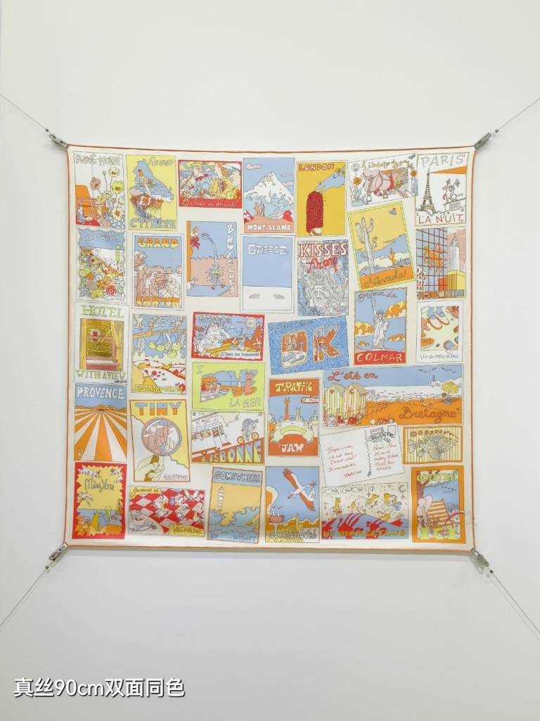Hermes Double-Sided Silk Scarf-218