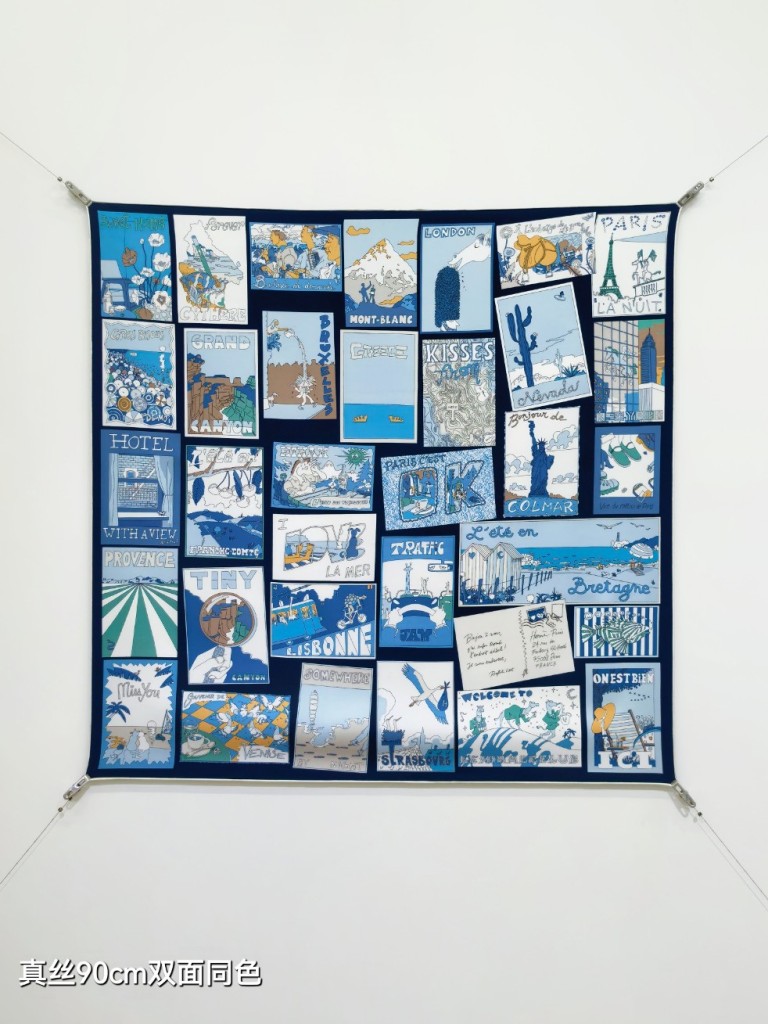 Hermes Double-Sided Silk Scarf-214