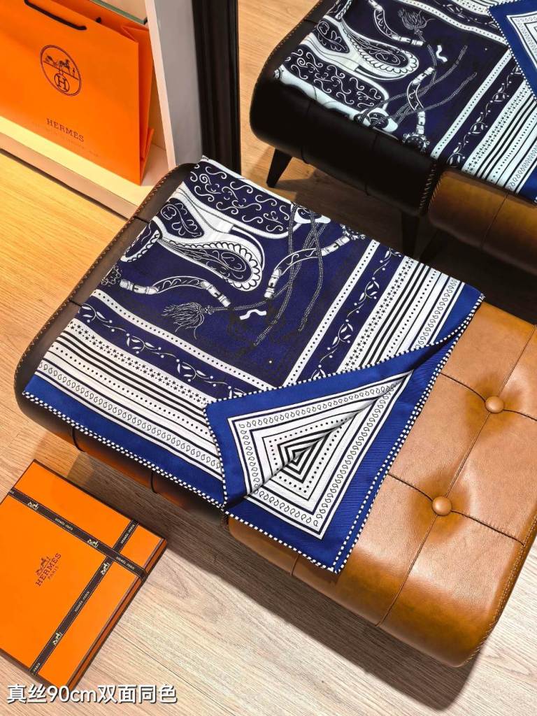 Hermes Double-Sided Silk Scarf-206