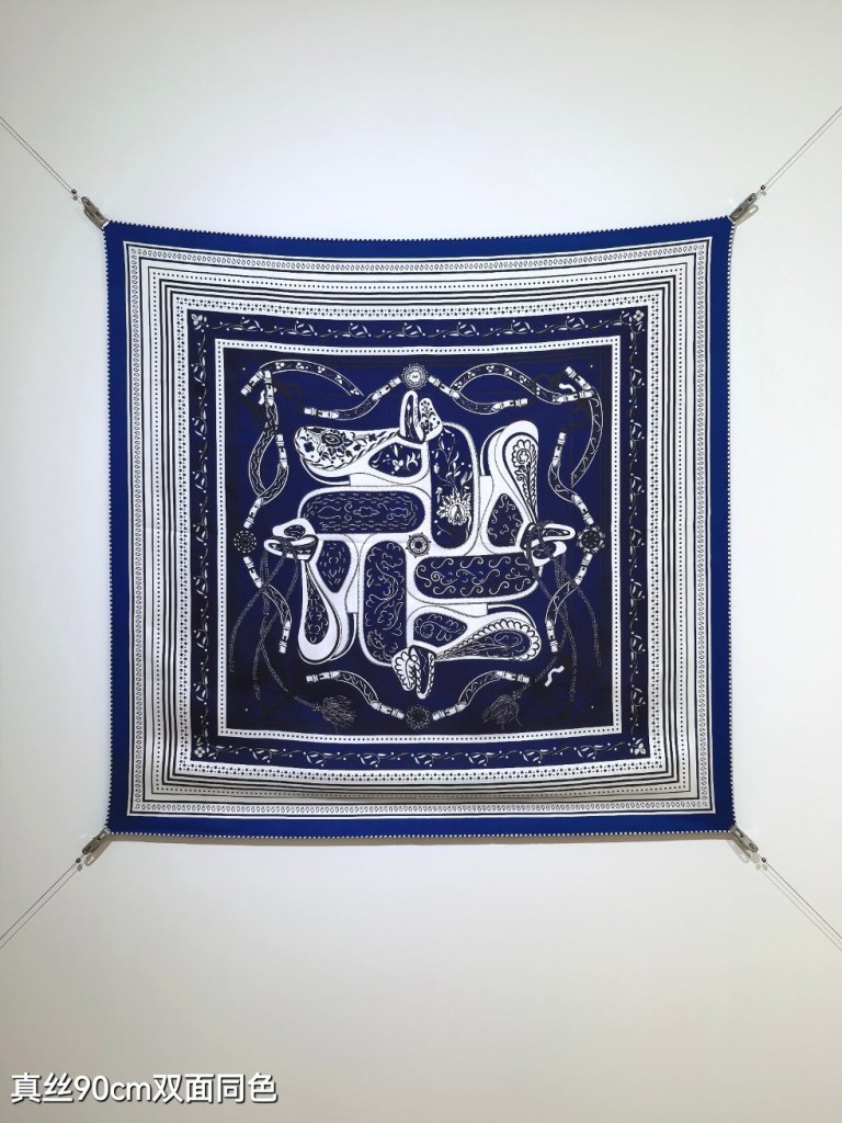 Hermes Double-Sided Silk Scarf-205