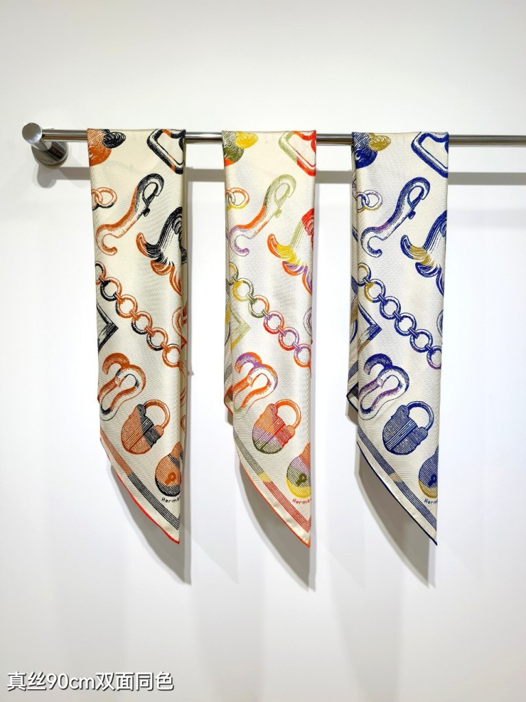 Hermes Double-Sided Silk Scarf-204