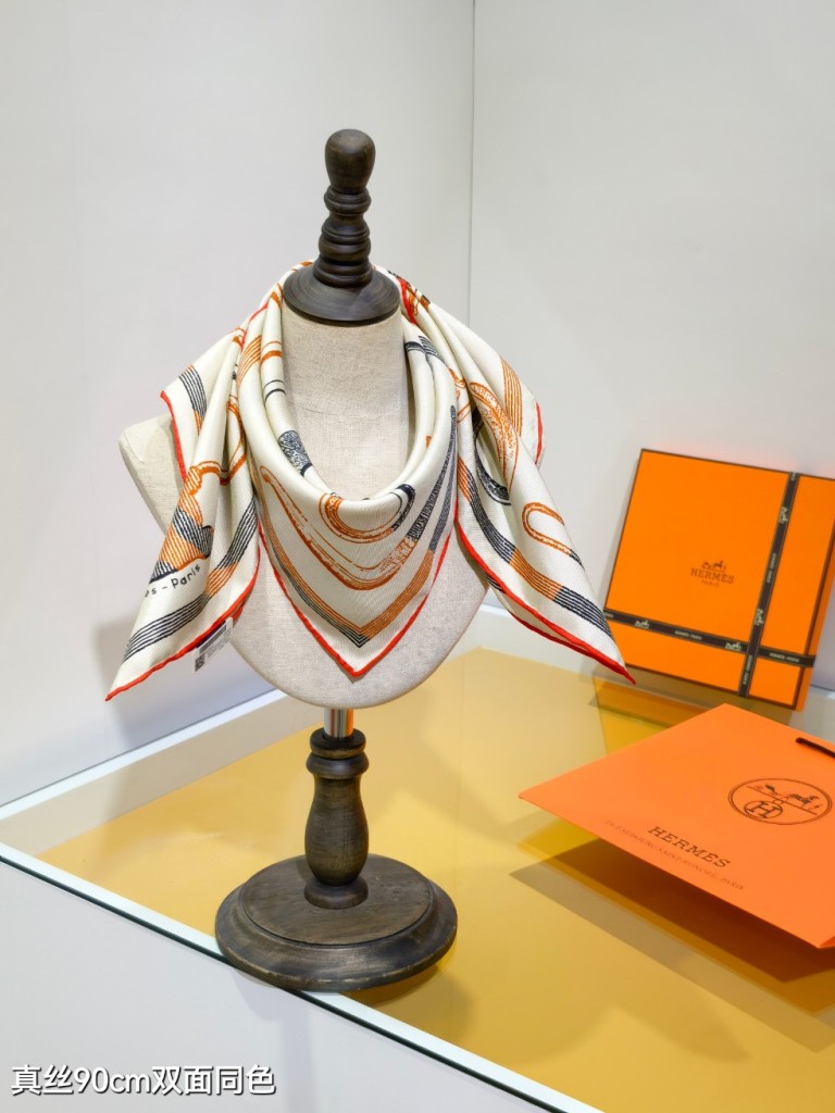 Hermes Double-Sided Silk Scarf-197