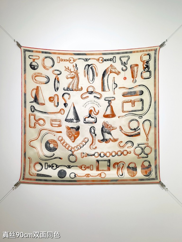 Hermes Double-Sided Silk Scarf-195