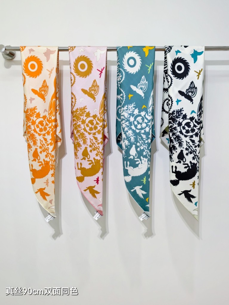 Hermes Double-Sided Silk Scarf-194