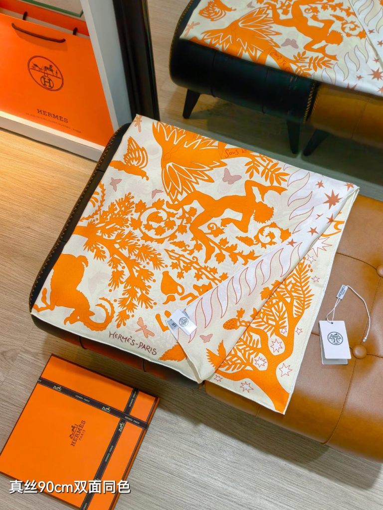 Hermes Double-Sided Silk Scarf-193