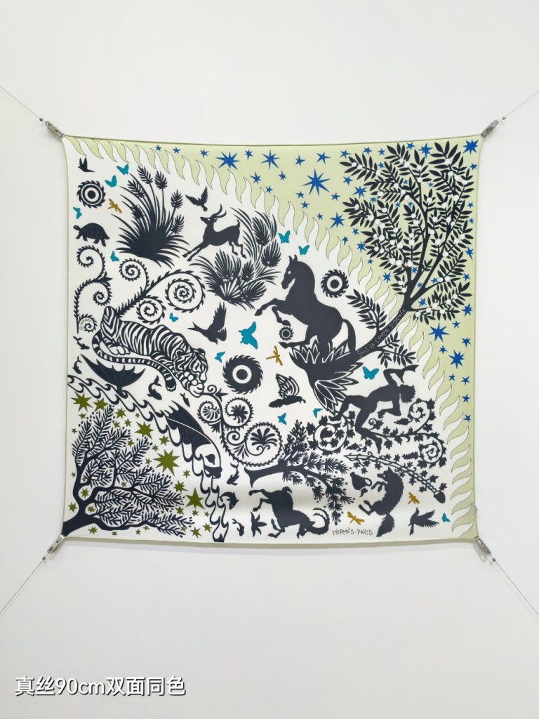 Hermes Double-Sided Silk Scarf-190