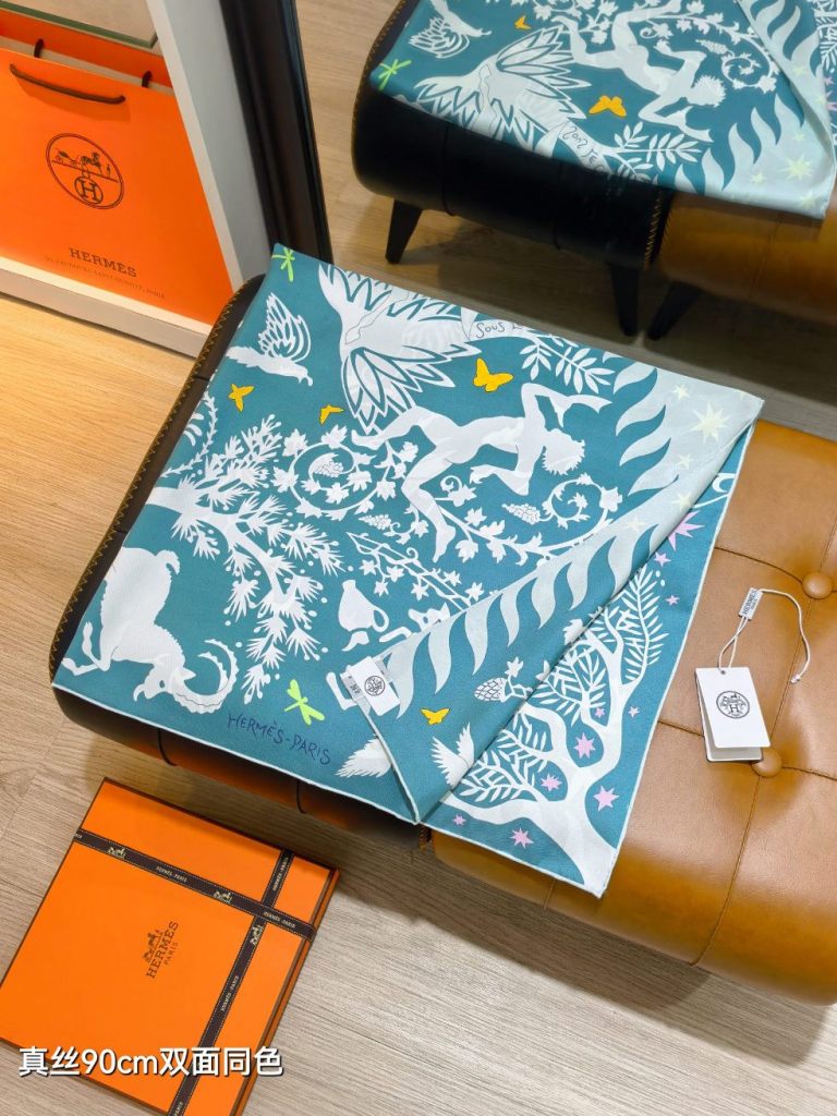 Hermes Double-Sided Silk Scarf-187