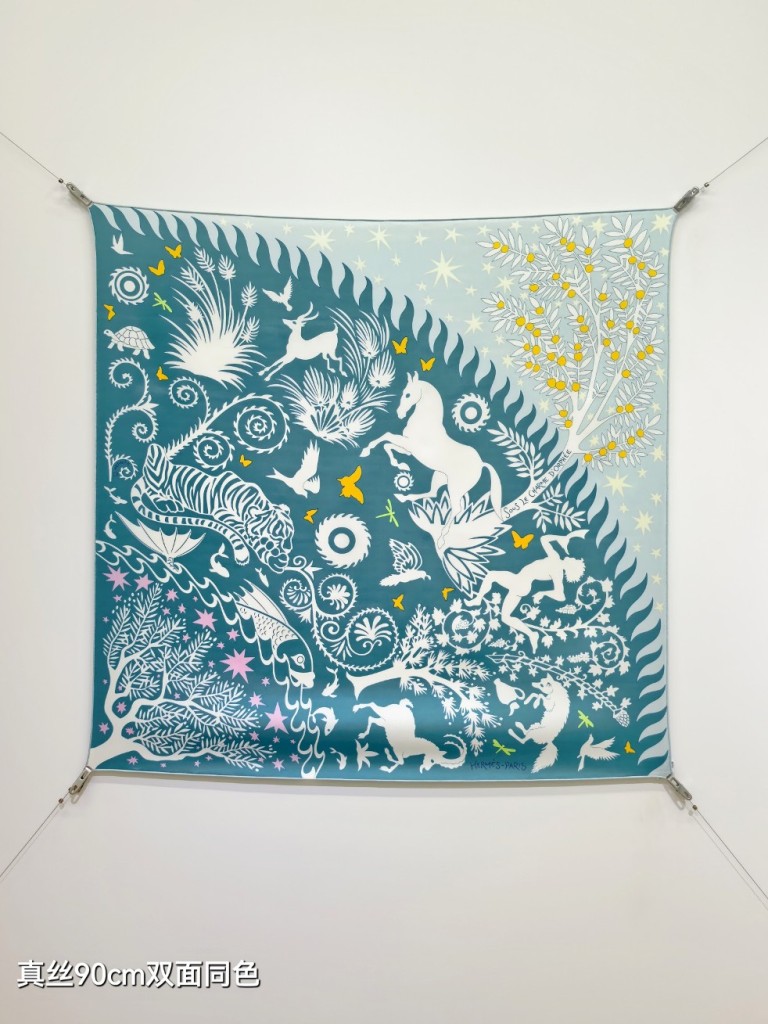 Hermes Double-Sided Silk Scarf-186