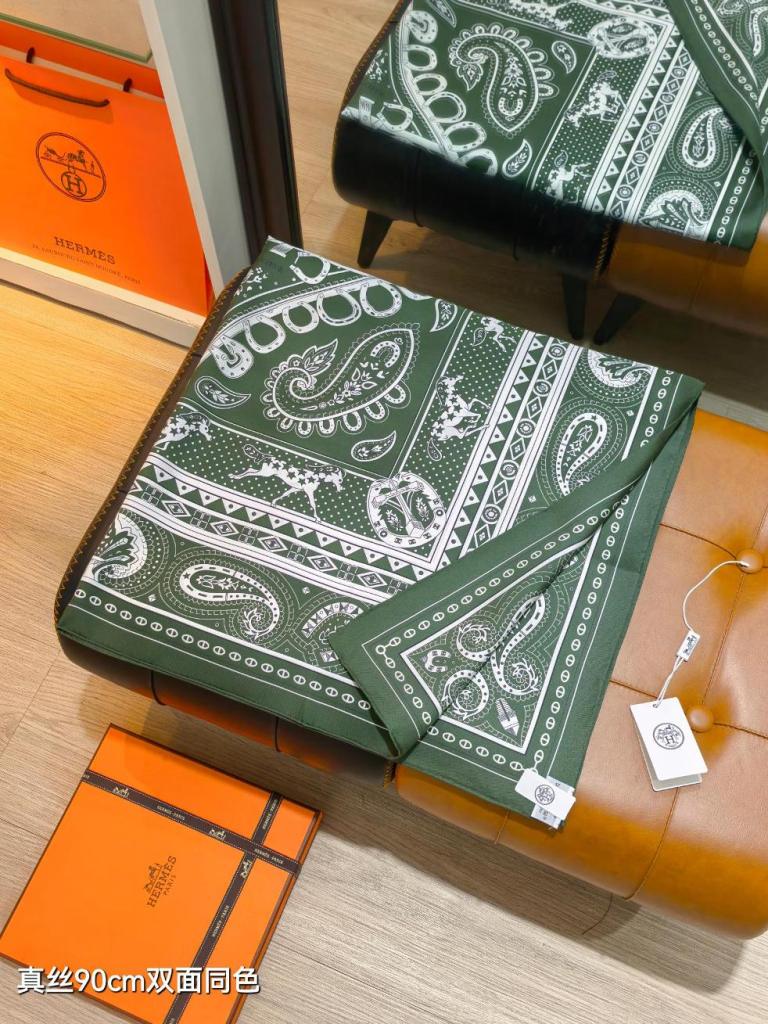 Hermes Double-Sided Silk Scarf-183