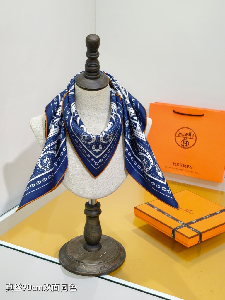 Hermes Double-Sided Silk Scarf-181
