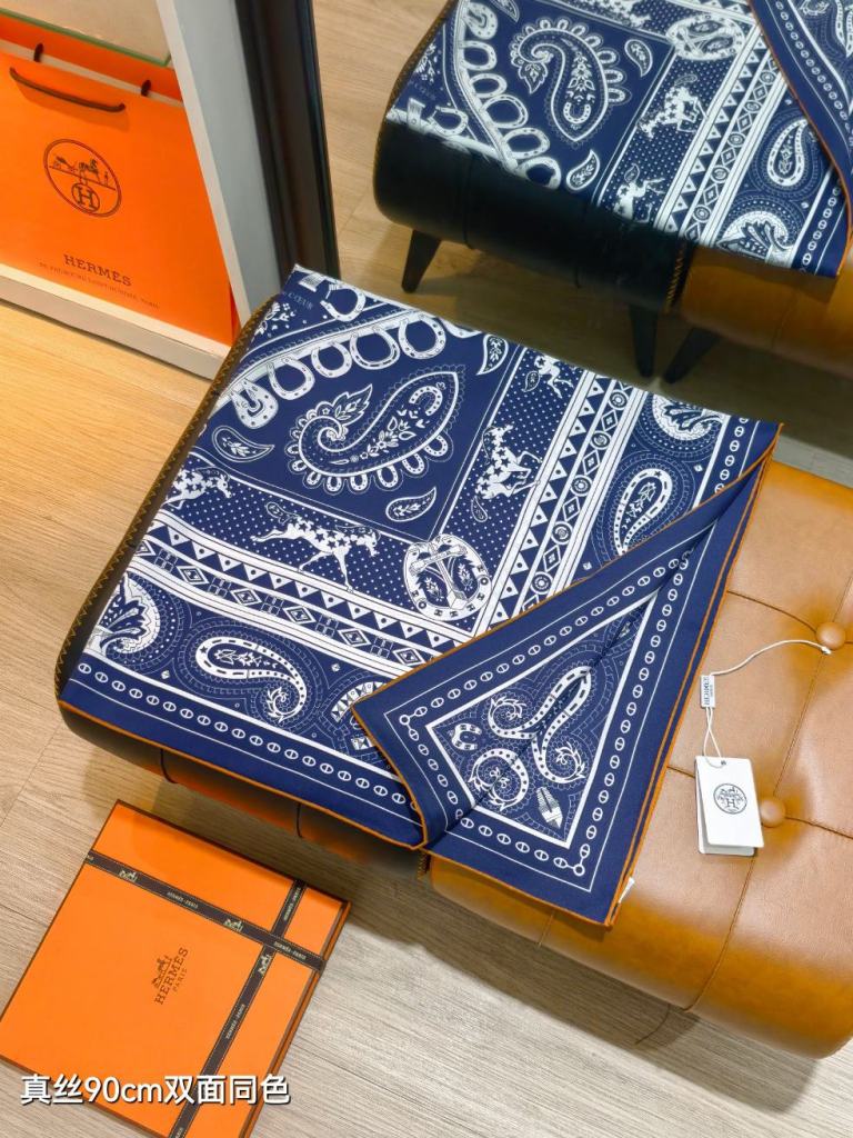 Hermes Double-Sided Silk Scarf-180