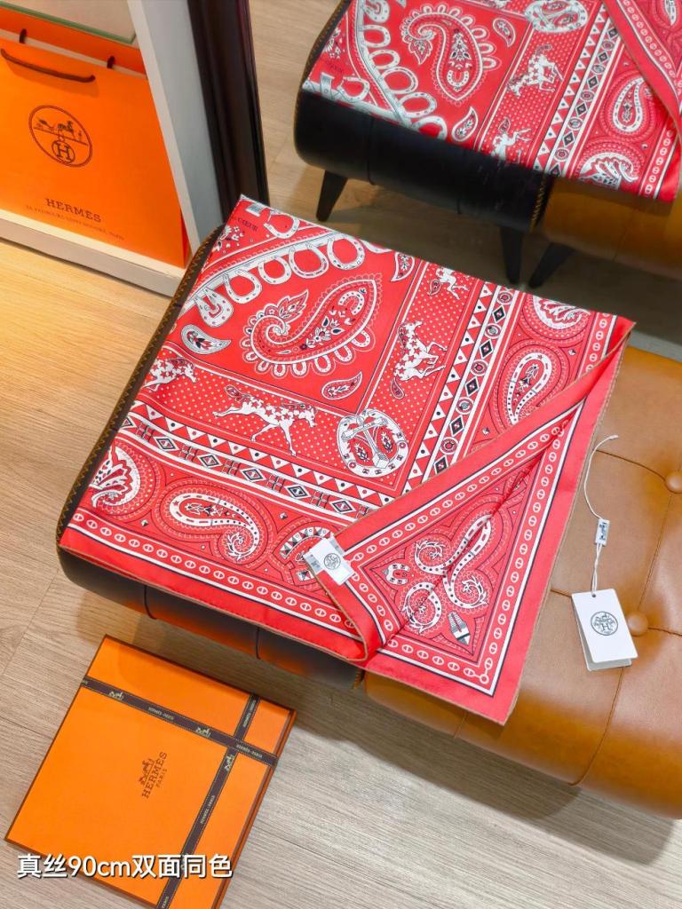 Hermes Double-Sided Silk Scarf-177